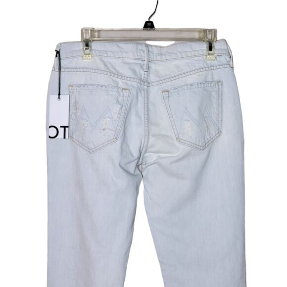 MOTHER The Dropout Fray in Get Blondie Light Wash Straight Leg Jean Size 26 - Picture 8 of 11